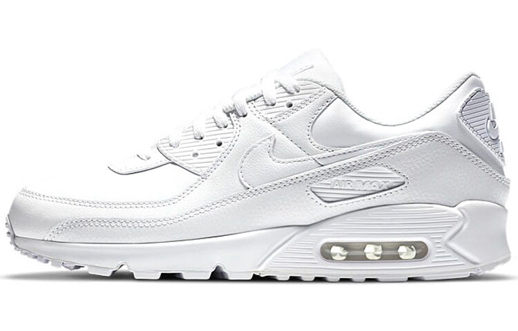

Кожаные кроссовки Nike Air Max 90 тройной белый (2020)