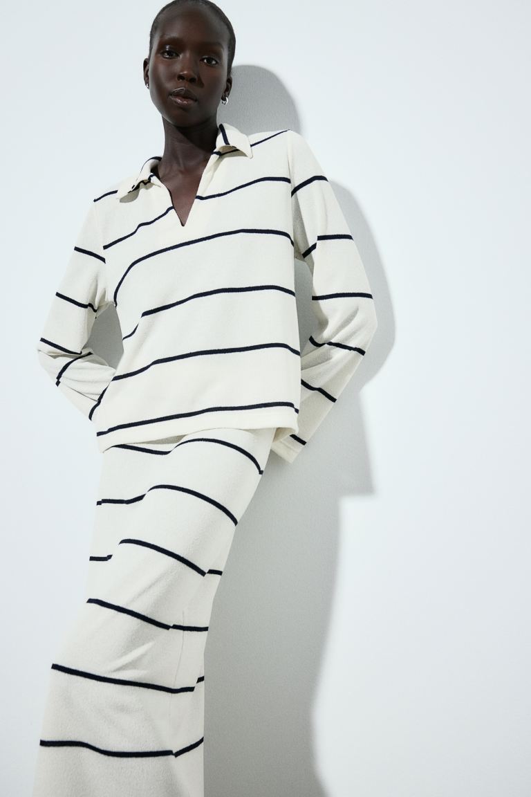 Юбка из структурированного трикотажа H&M, белый юбка rachel comey миди размер m синий