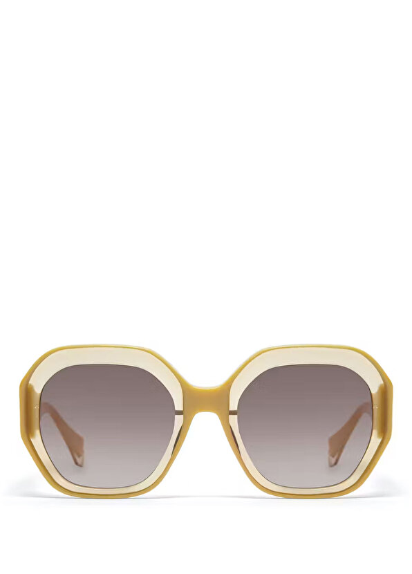 цена Женские солнцезащитные очки vanguard bright 6822 5 геометрические, бежевые Gigi Studios