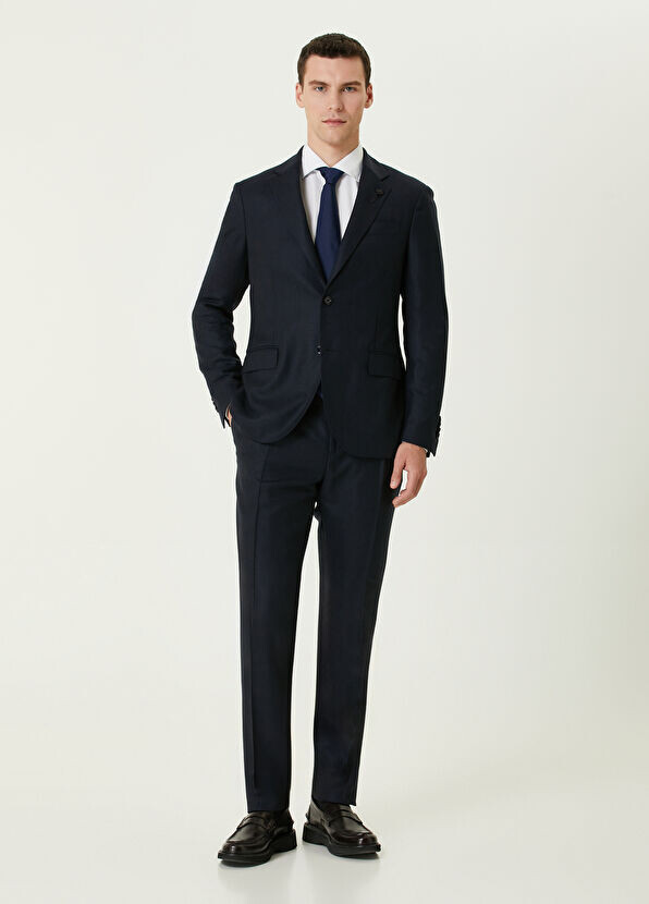 

Шерстяной костюм в клетку Lardini, синий
