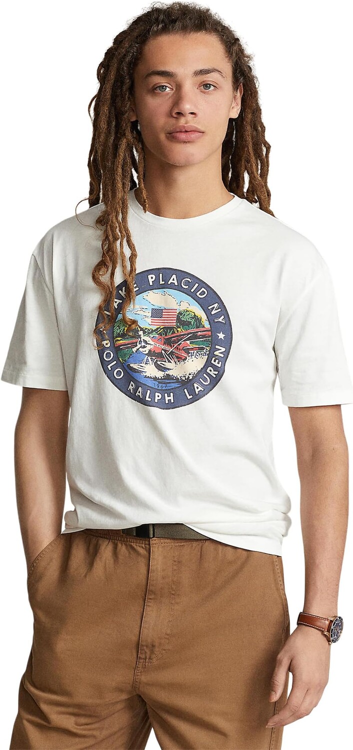 

Классическая футболка из джерси с графическим рисунком Polo Ralph Lauren, цвет Nevis