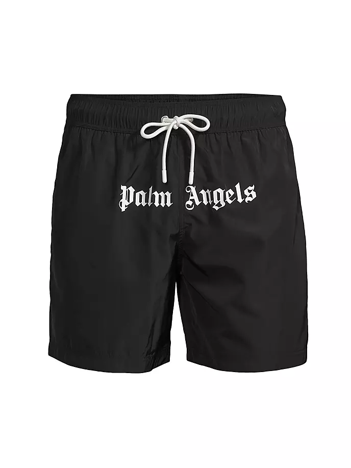 Шорты для плавания с логотипом на шнурке Palm Angels, белый