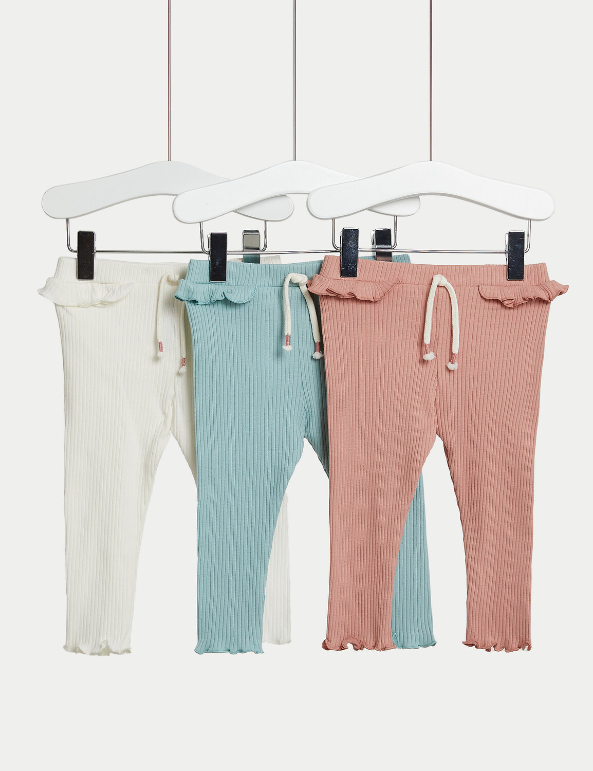 

3 шт. леггинсов из чистого хлопка (0–3 года) Marks & Spencer, мульти