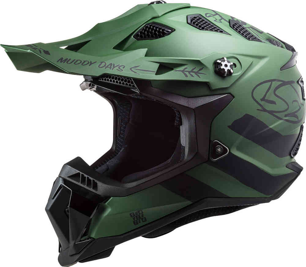 MX700 Subverter Evo Cargo Шлем для мотокросса LS2, зеленый мэтт