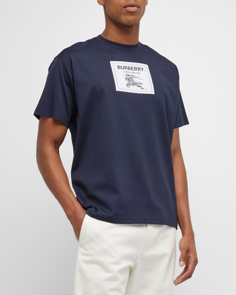 

Мужская футболка с нашивкой Roundwood Label Burberry, Серый