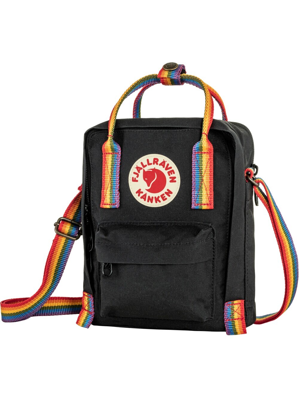 

Сумка через плечо Fjällräven Kanken Rainbow Sling, черный