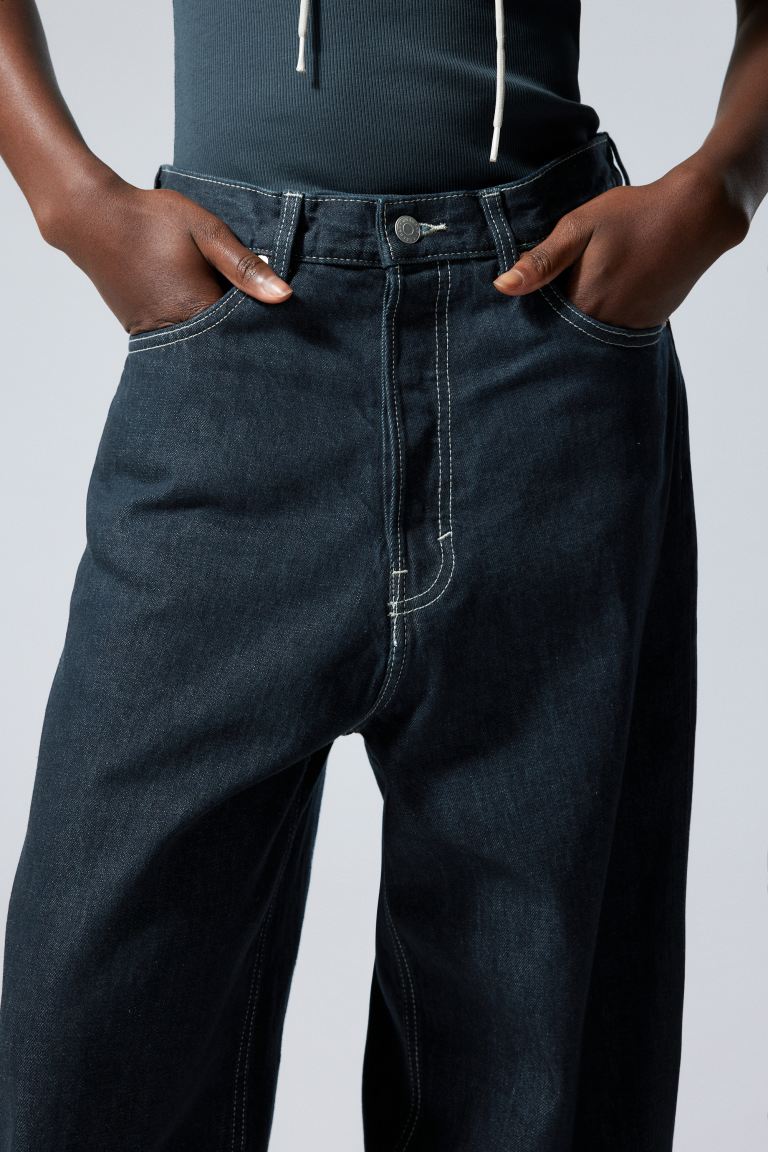 Свободные мешковатые джинсы astro H&M, синий