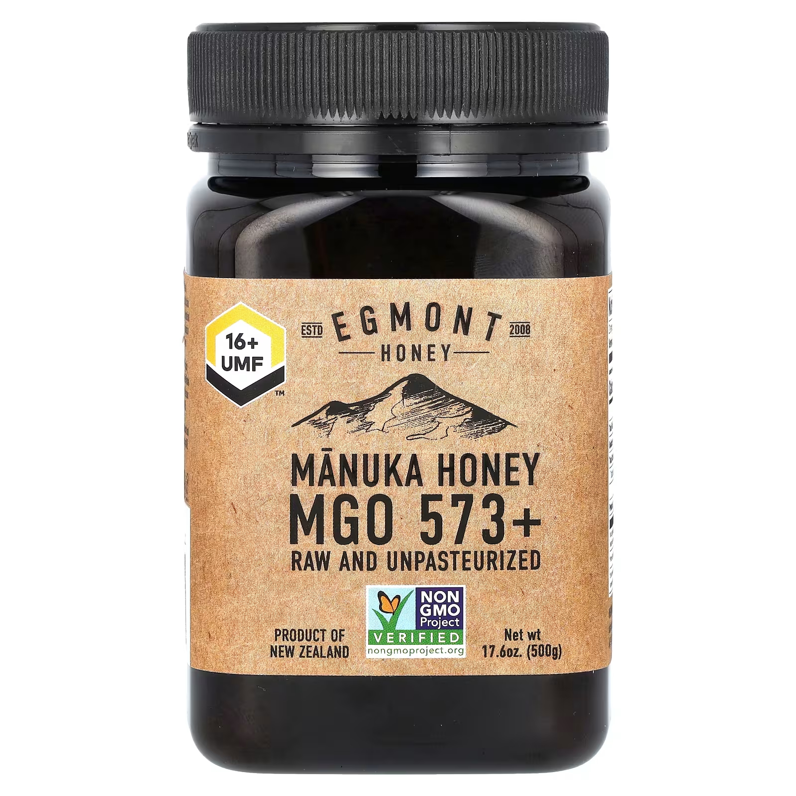 Мед Egmont Honey Manuka Мед сырой и непастеризованный 16 + UMF MGO 573+ 17,6 унций (500 г)