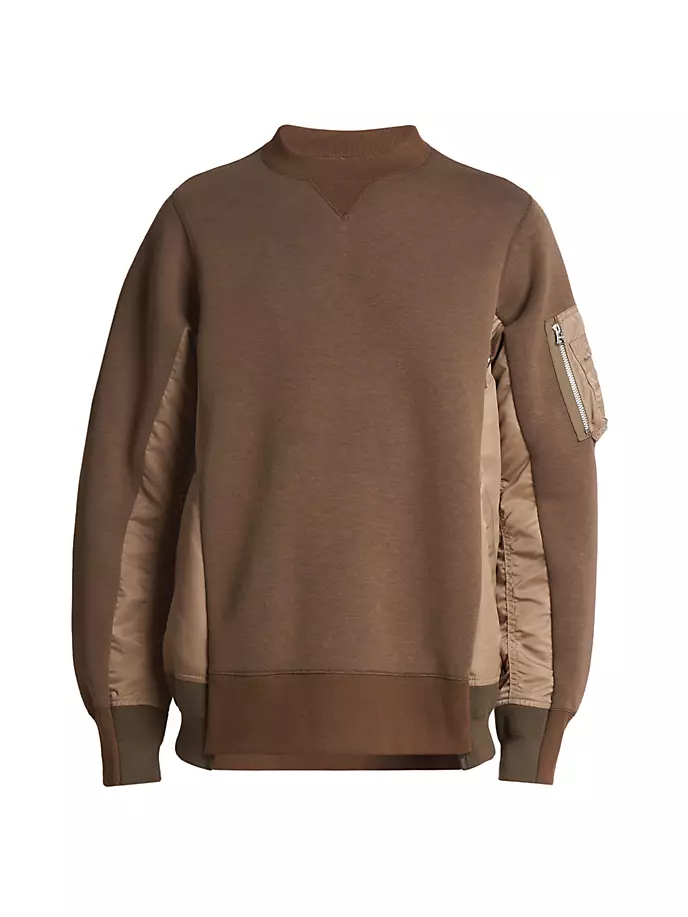 

Толстовка из губчатого нейлона Sacai, темно-бежевый