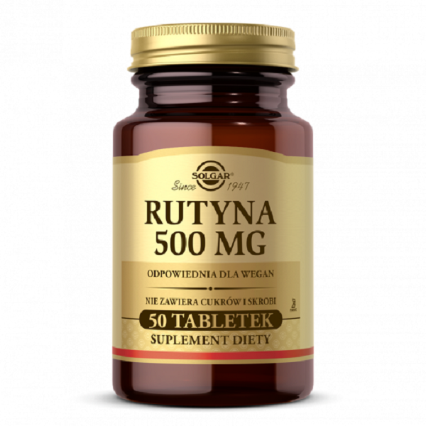 Препарат, поддерживающий систему кровообращения Solgar Rutyna 500 mg, 50 шт