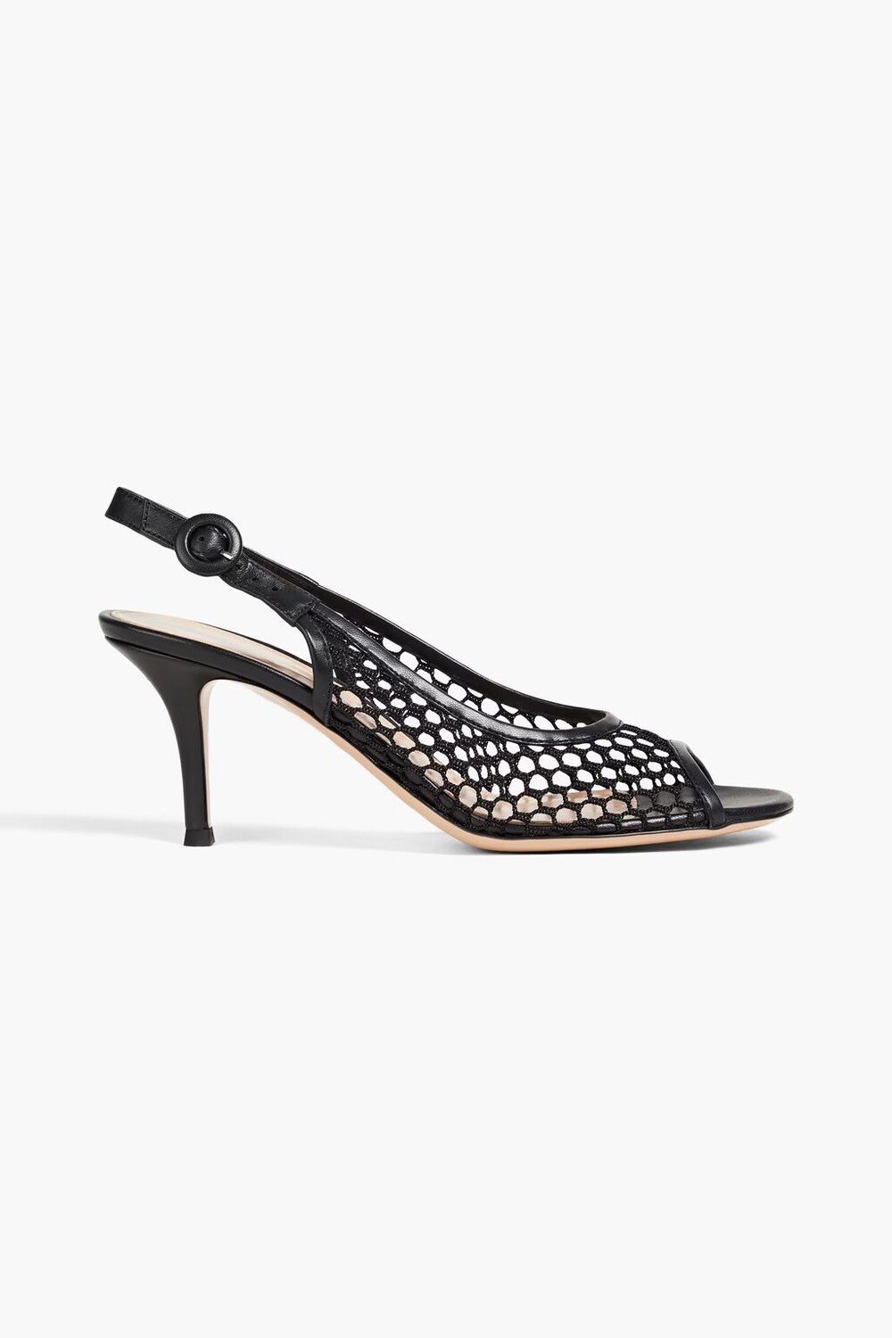 

Туфли из сетки и кожи с пяткой на пятке Gianvito Rossi, черный