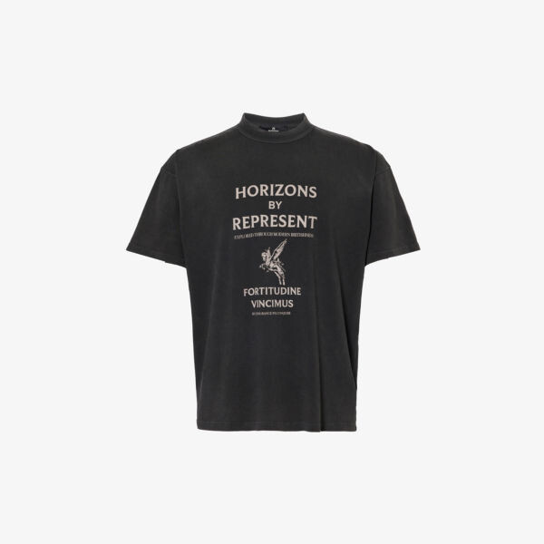 

Футболка horizons из хлопкового джерси с графичным принтом Represent, черный