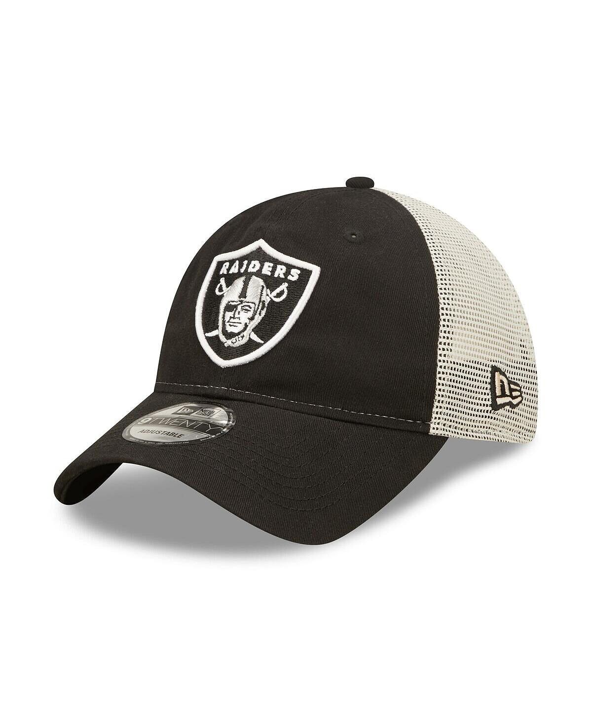 

Мужская черная натуральная кепка Las Vegas Raiders Loyal 9Twenty Trucker Snapback New Era