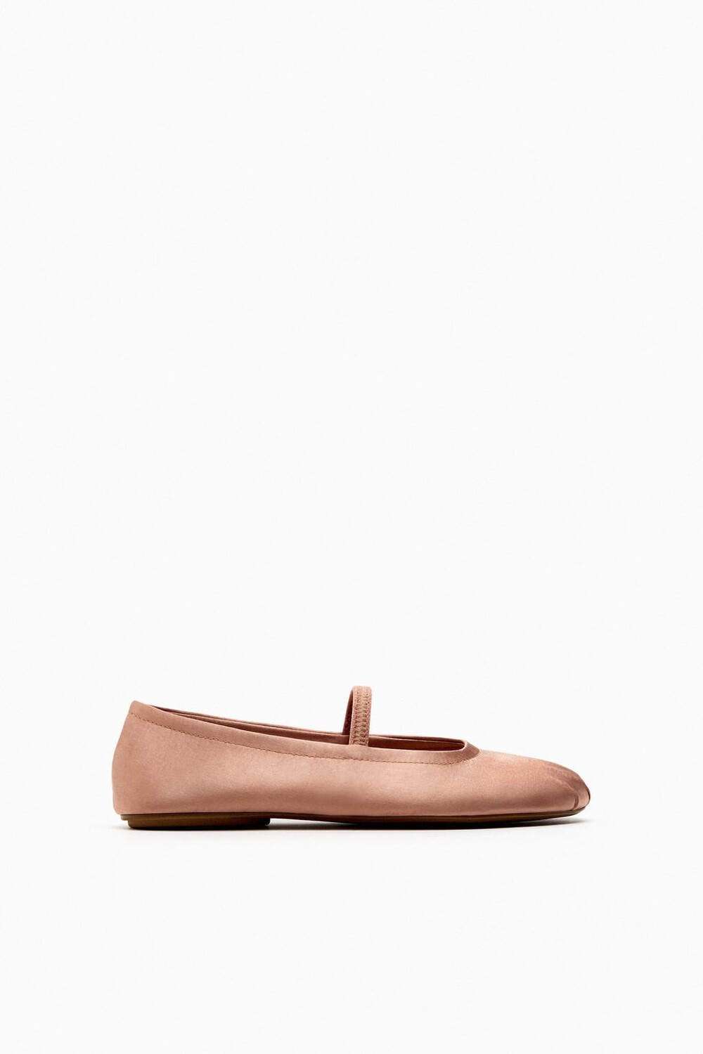 

Атласные балетки ZARA, розовый