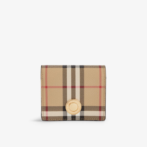 

Кошелек из ткани и кожи в клетку Burberry, бежевый