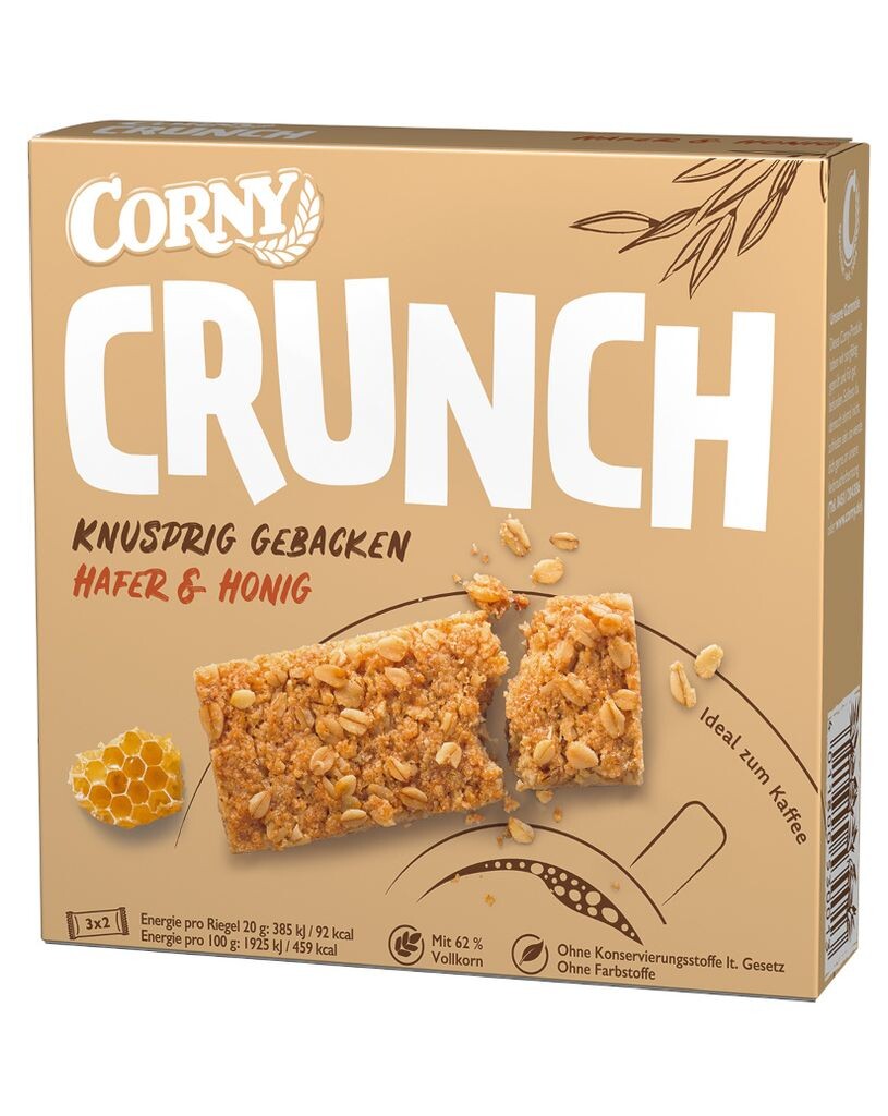 

Зерновой батончик CRUNCH Oats & Honey от Corny, 6х20г Schwartau Werke