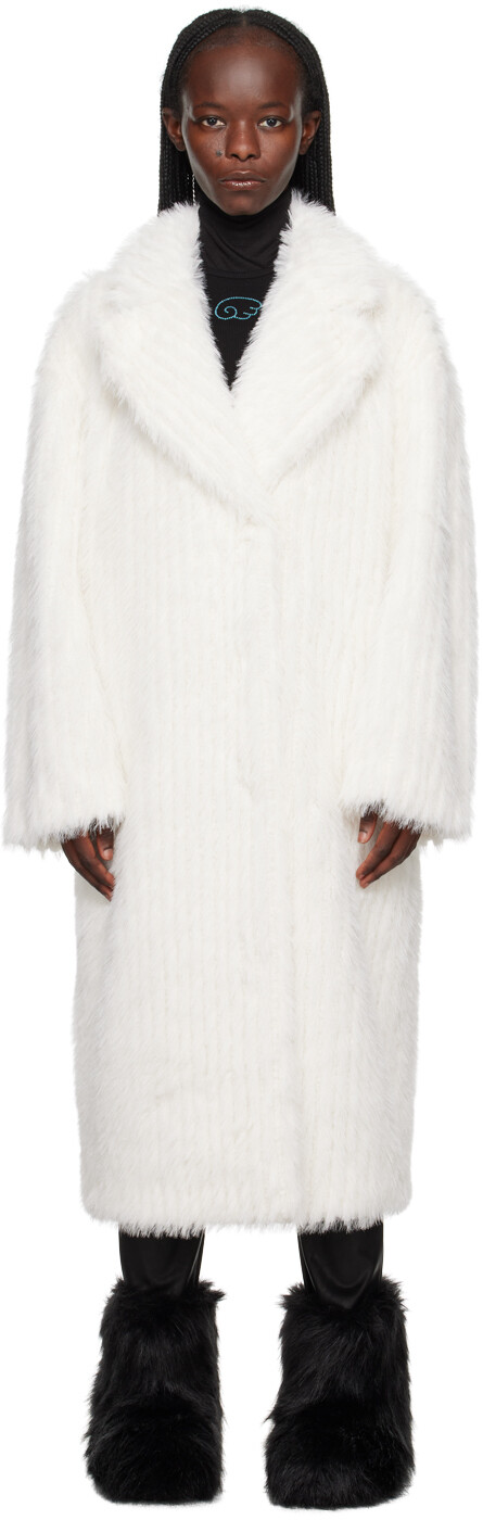 

Off-White Пальто из искусственного меха Genevieve Stand Studio