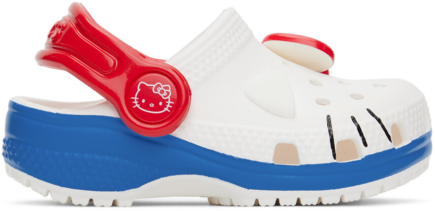 

Детские красные классические сабо Hello Kitty в честь 50-летия IAM, белые Crocs