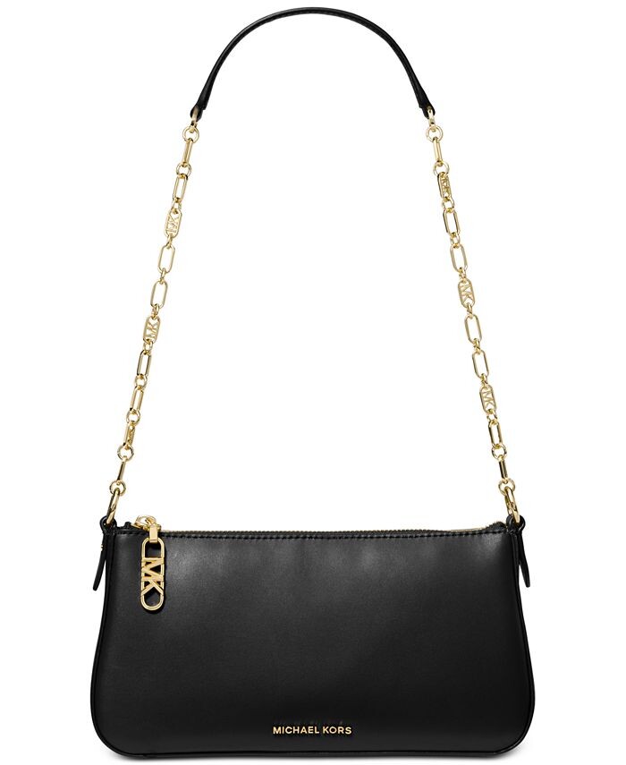 

Средняя кожаная сумочка на цепочке Michael Kors, цвет Black