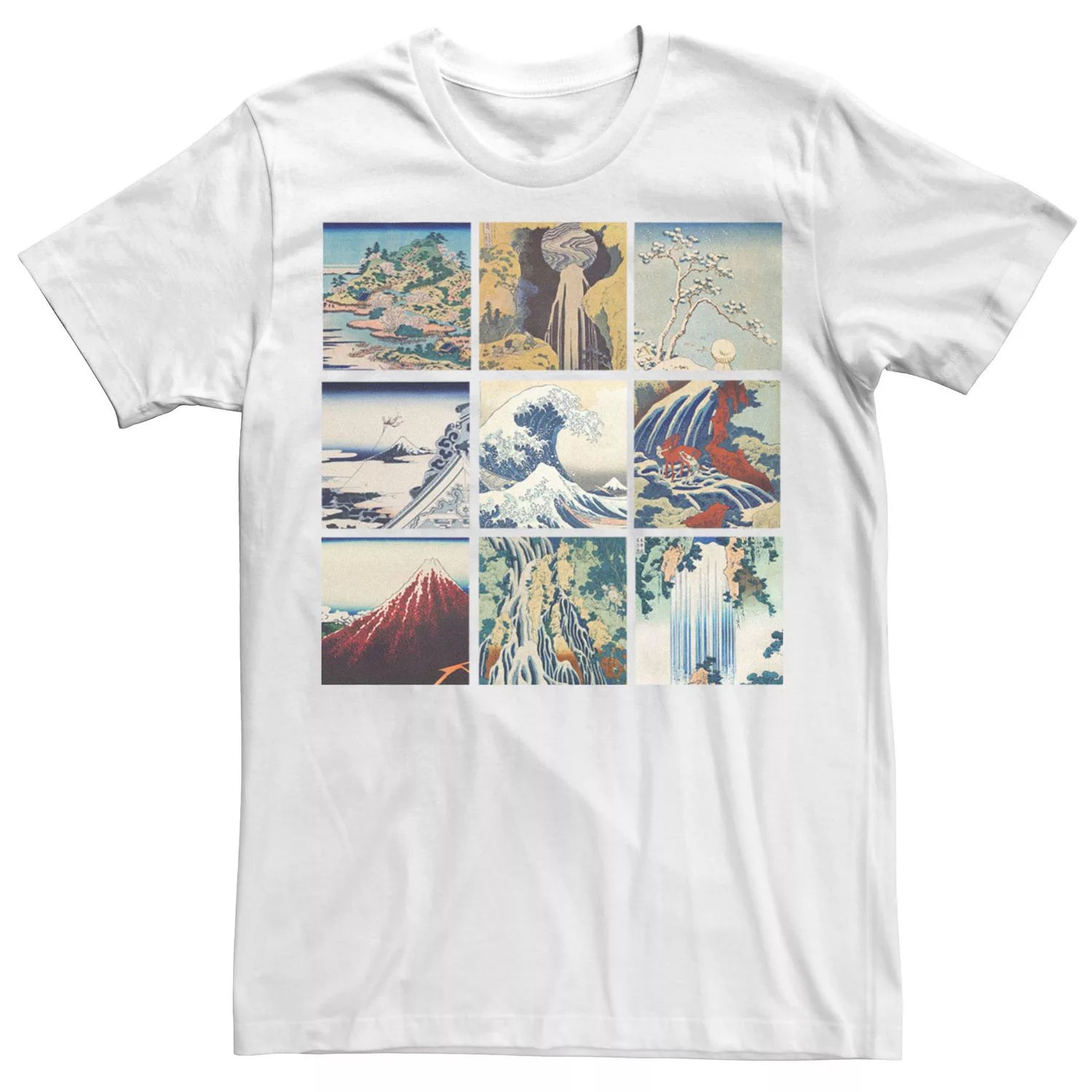 Мужская футболка Fifth Sun Katsushika Hokusai Landscapes Panel Tee Licensed Character