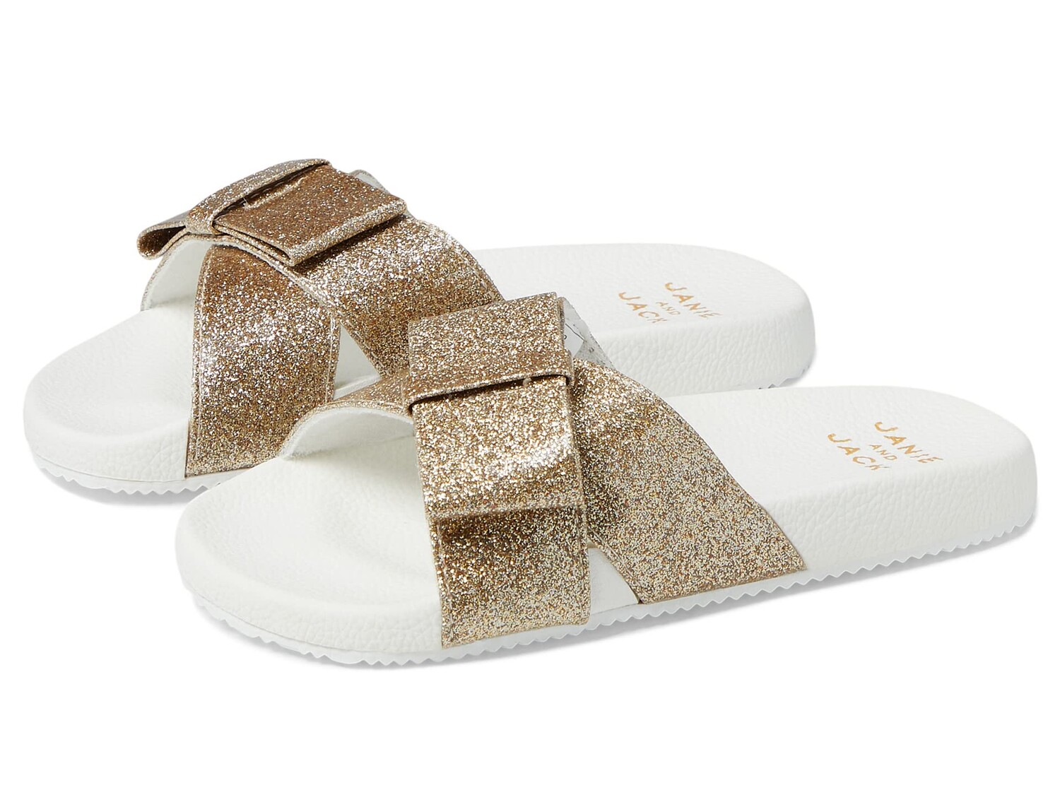 

Сандалии Janie and Jack Gold Glitter Pool Slide (Toddler/Little Kid/Big Kid), мультиколор