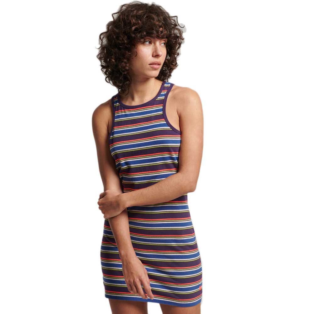 

Короткое платье Superdry Vintage Stripe Sleeveless, коричневый