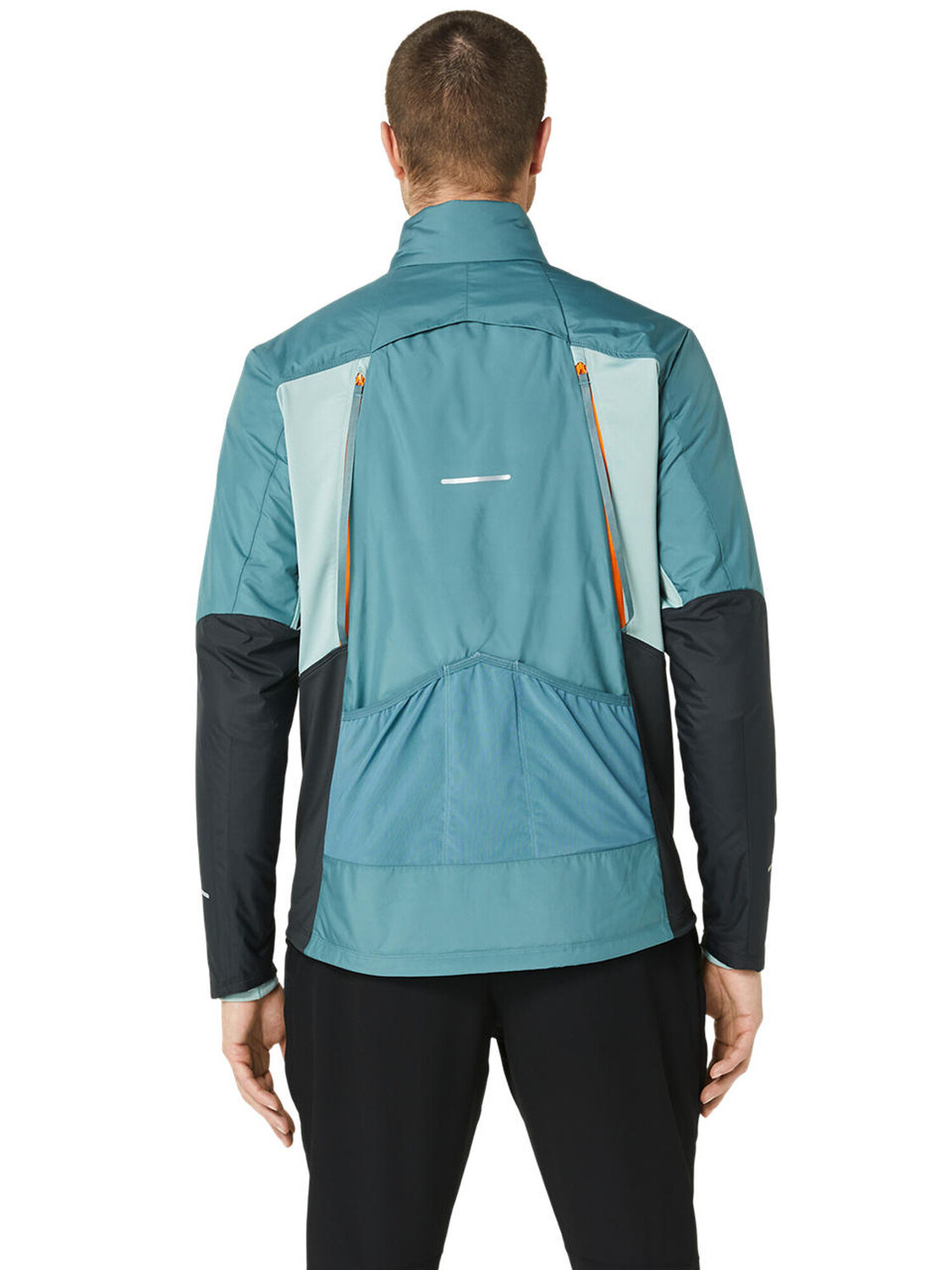 

Куртка asics Laufjacke, цвет FOGGY TEAL/GRAPHITE GREY