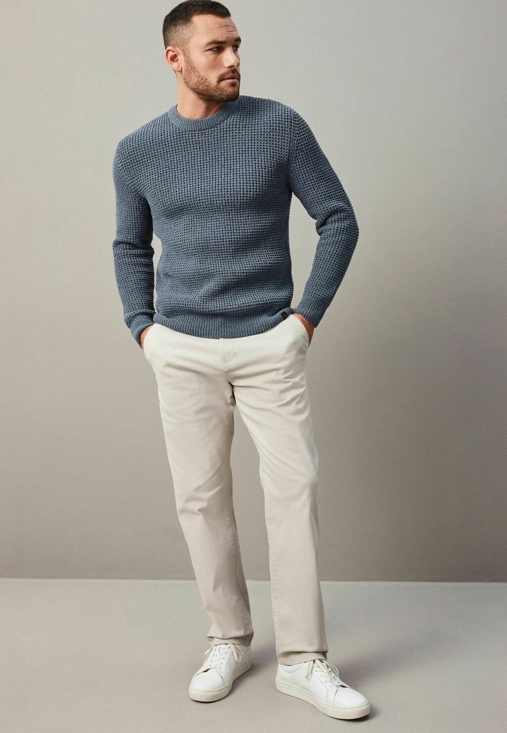 

Свитер Chenille Crew Neck. Next, синий