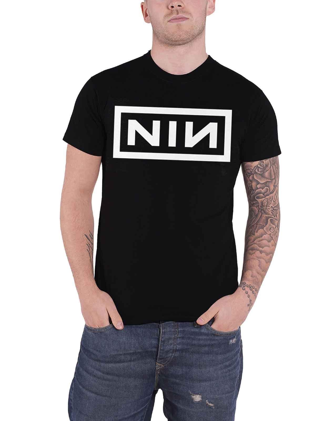 Футболка с логотипом группы Nine Inch Nails, черный футболка pretty hate machine nine inch nails черный