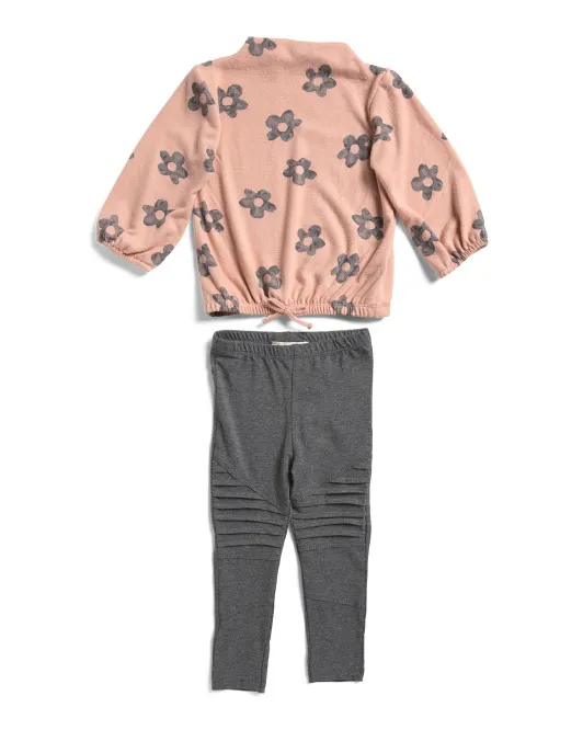 

Комплект топа Hacci с леггинсами для маленьких девочек Jessica Simpson, цвет Floral