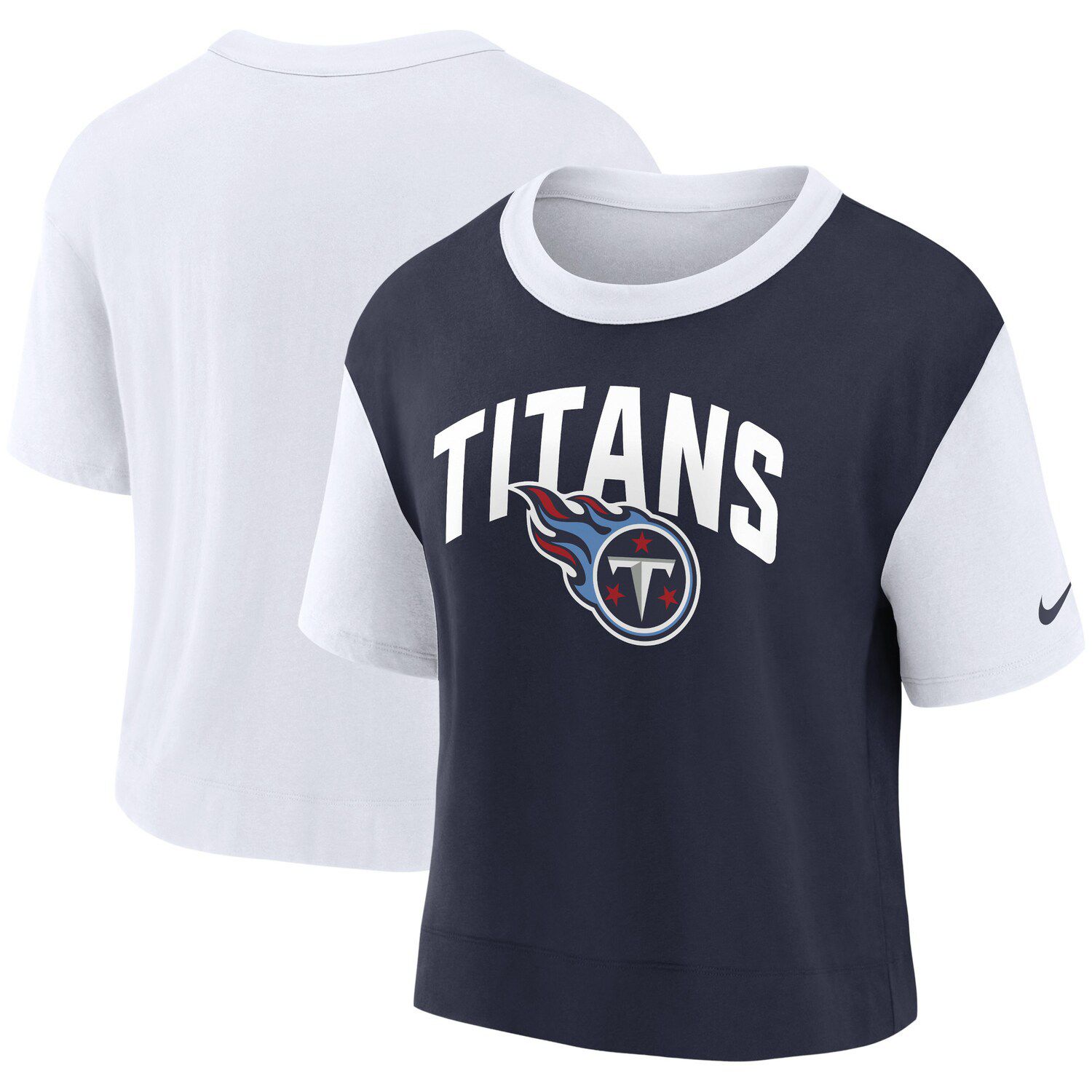 

Женская модная футболка с высокими бедрами Nike Tennessee Titans белого/темно-синего цвета Nike, Синий, Женская модная футболка с высокими бедрами Nike Tennessee Titans белого/темно-синего цвета Nike