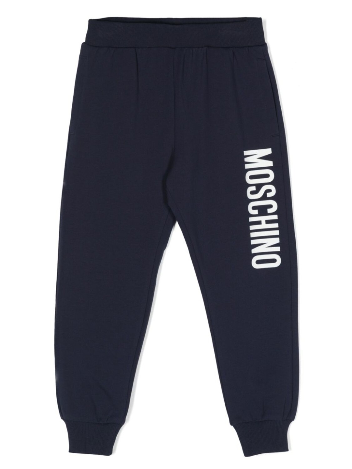 

Зауженные спортивные брюки с логотипом Moschino Kids, синий