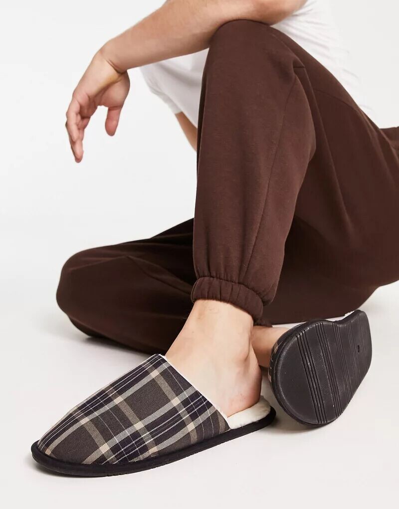 

Клетчатые тапочки ASOS