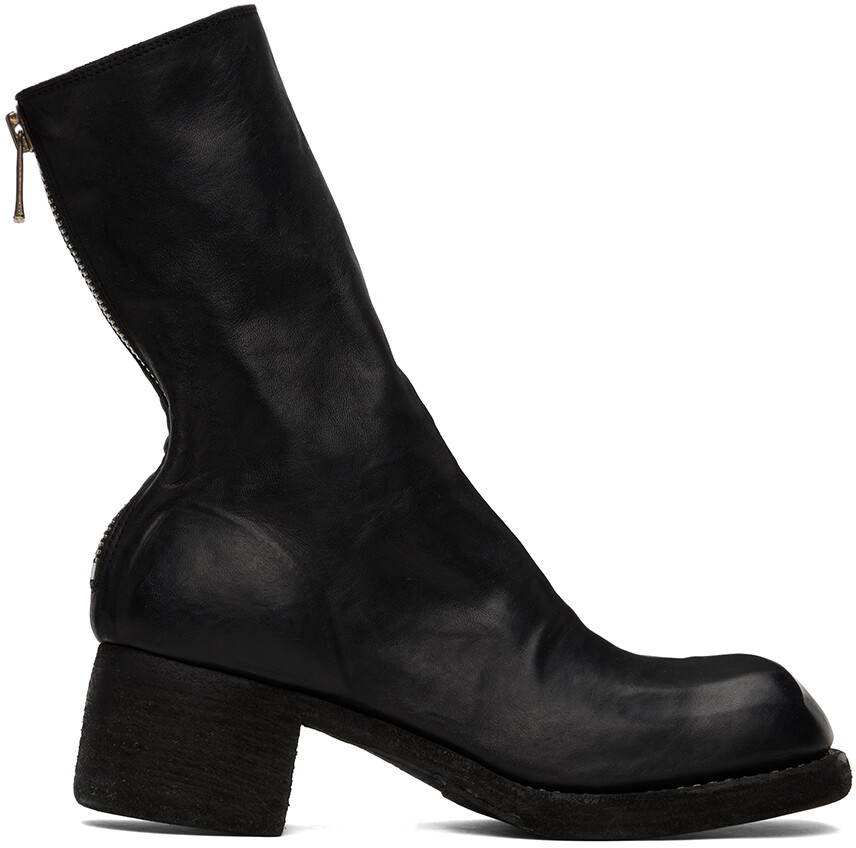 

Черные ботинки 9088 Guidi