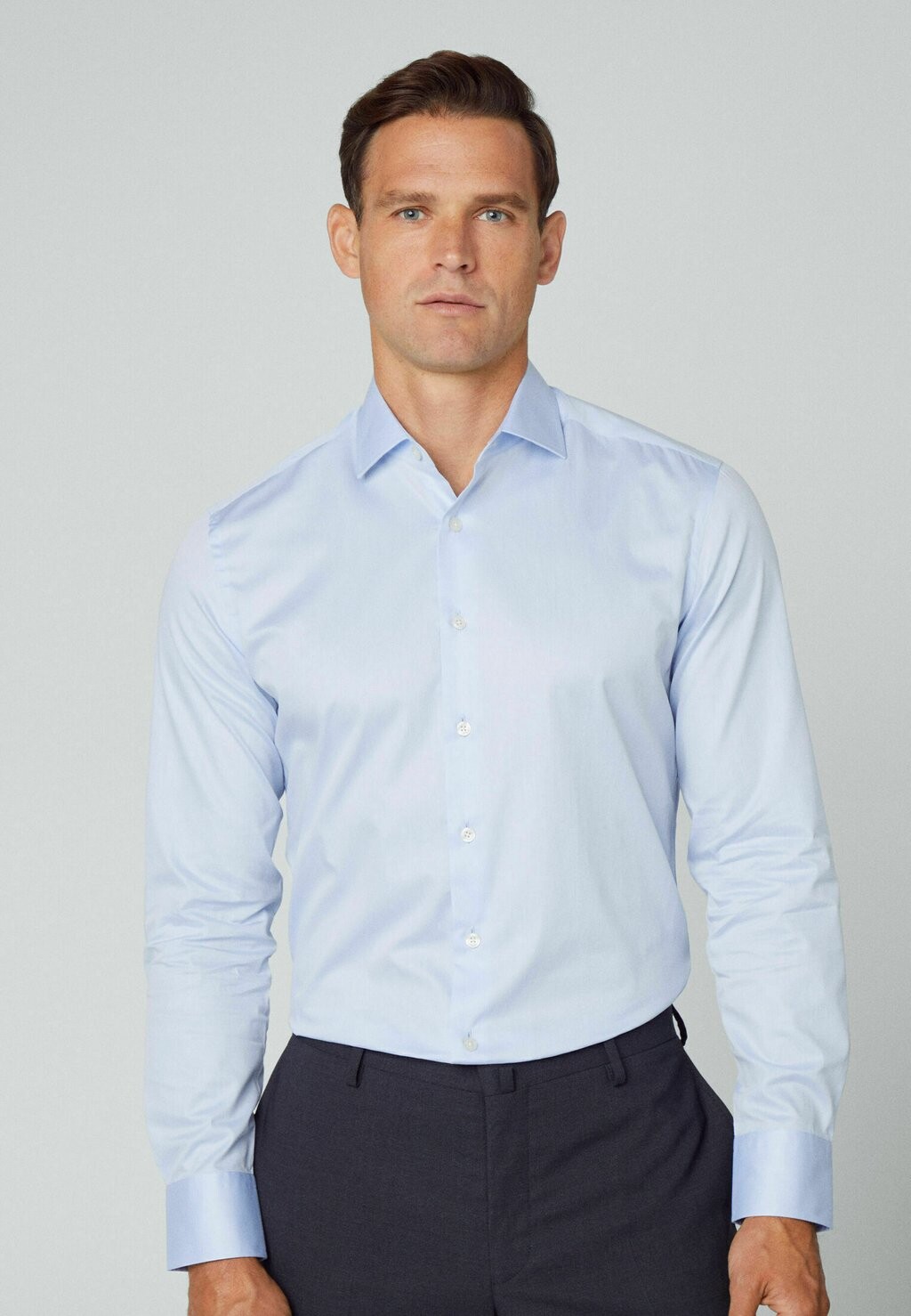 

Рубашка деловая MAGIC FINE Hackett London, светло-голубой меланж