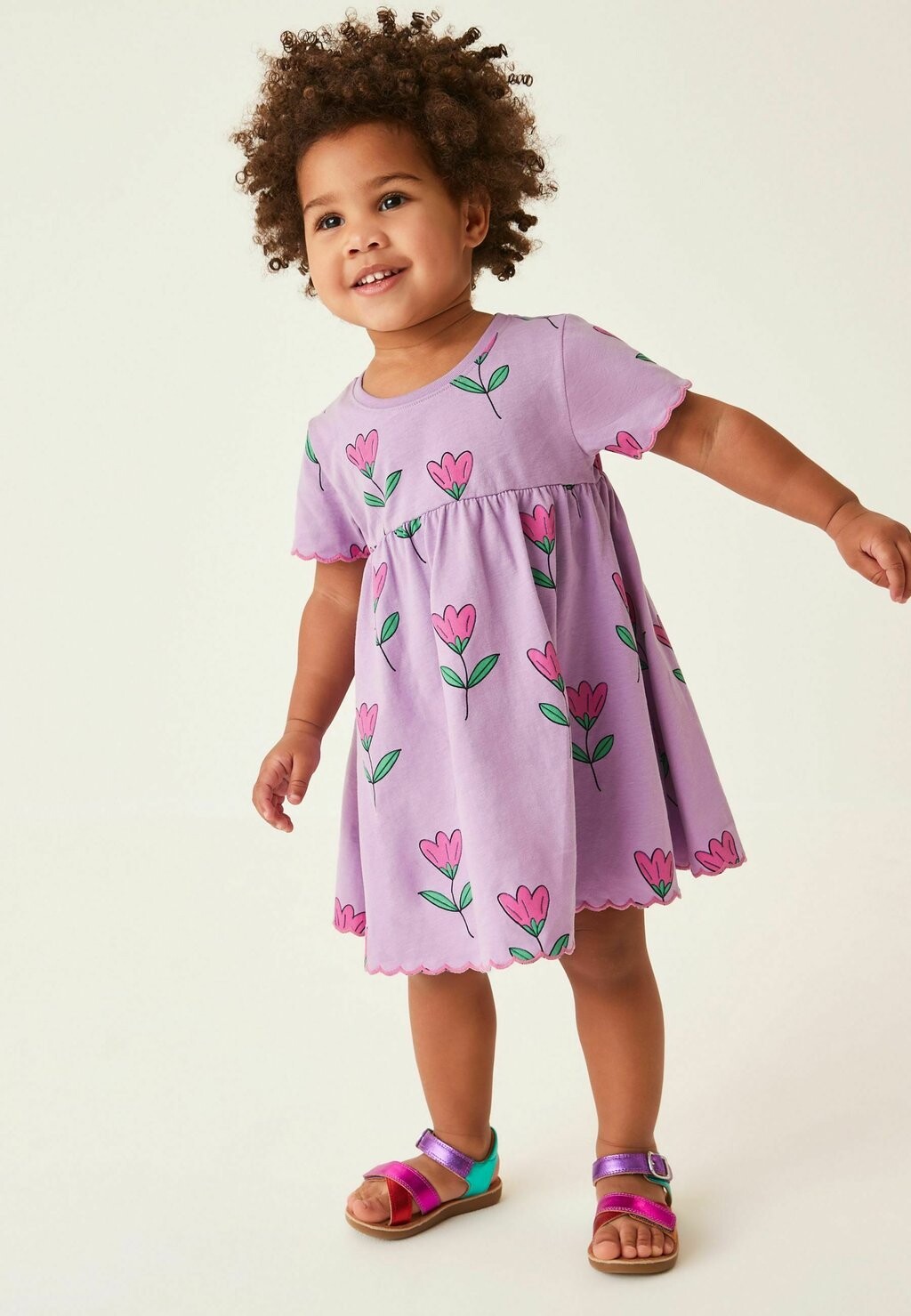 

Платье из джерси Short Sleeve Scallop Jersey Dress Next, цвет lilac