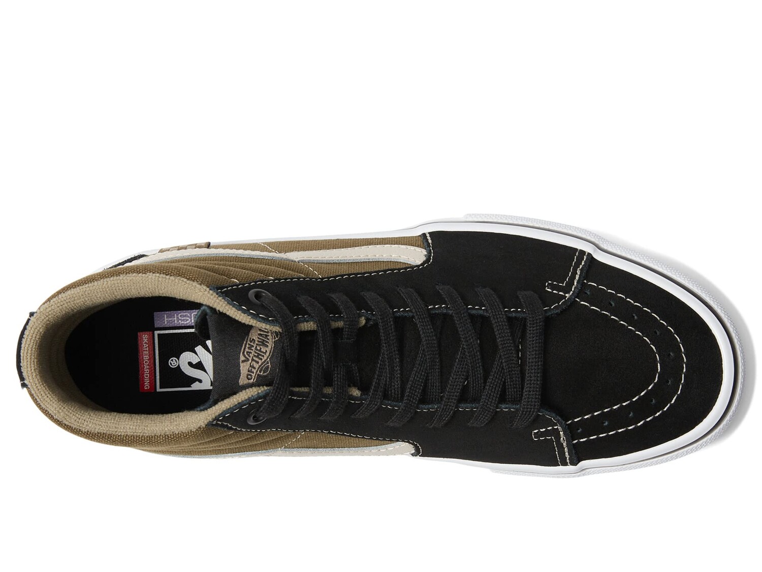 

Кроссовки Vans Skate SK8-Hi, черный/оливковый
