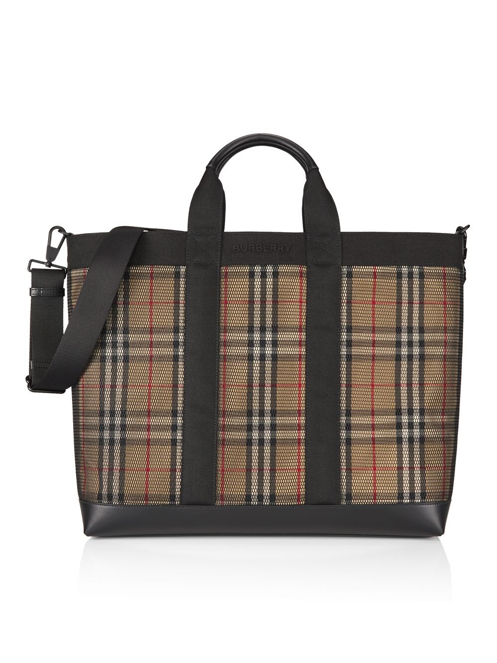 

сумка-тоут Ormond в клетку Burberry, бежевый