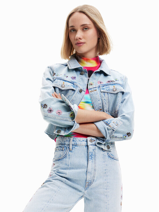 

Джинсовая куртка стандартного кроя Desigual, синий