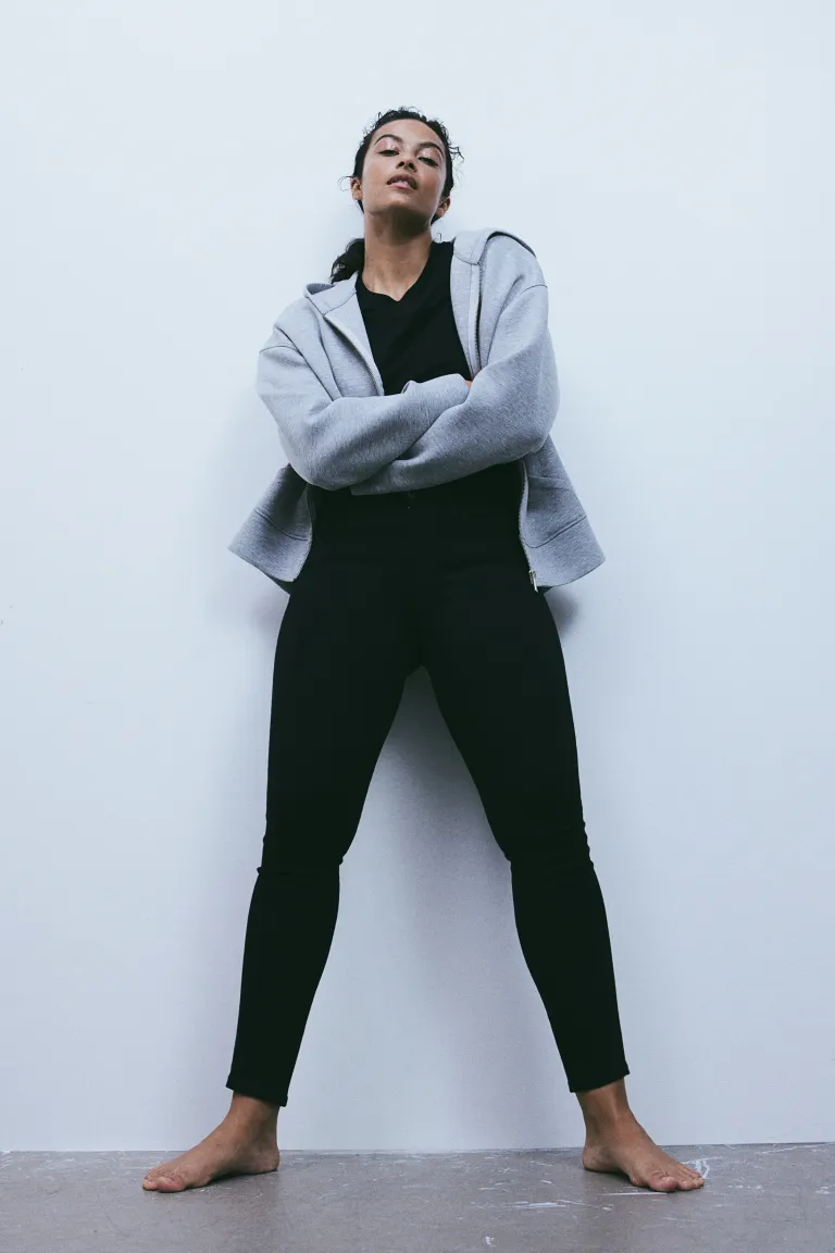 

Джинсы скинни до щиколотки true to you H&M, черный