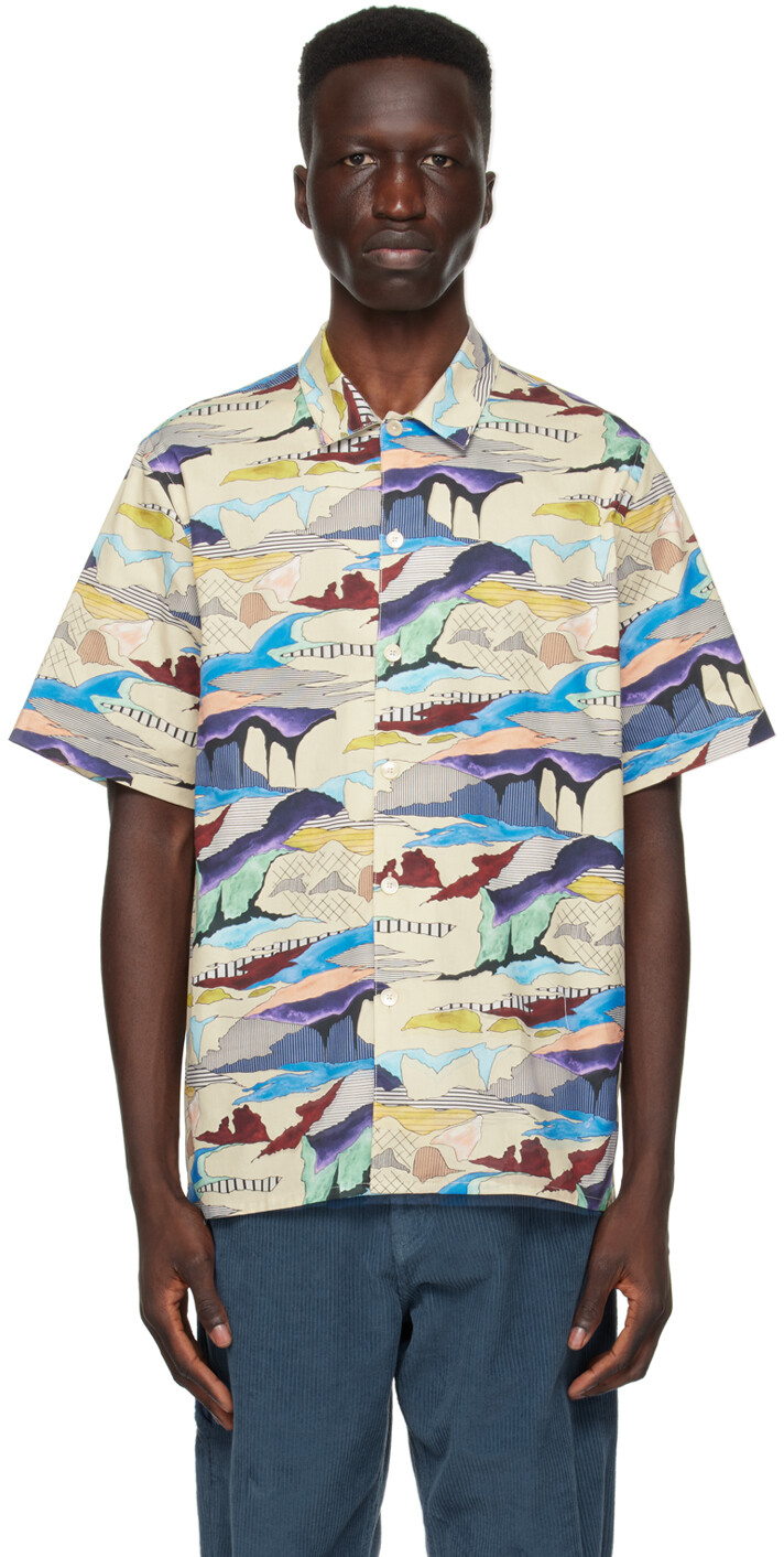 

Разноцветная рубашка с графическим рисунком Ps By Paul Smith