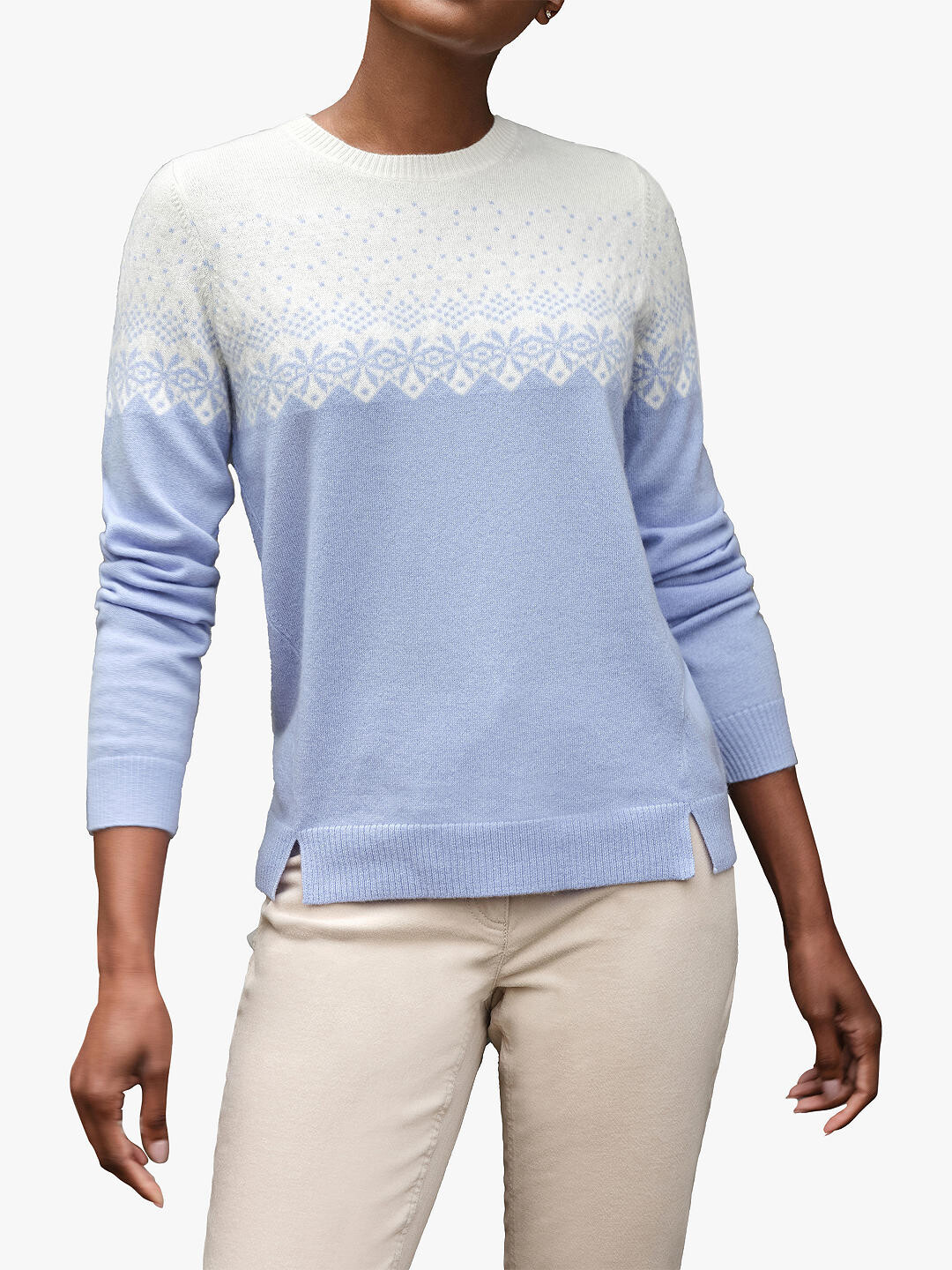 

Кашемировый джемпер Pure Collection Fairisle, синий