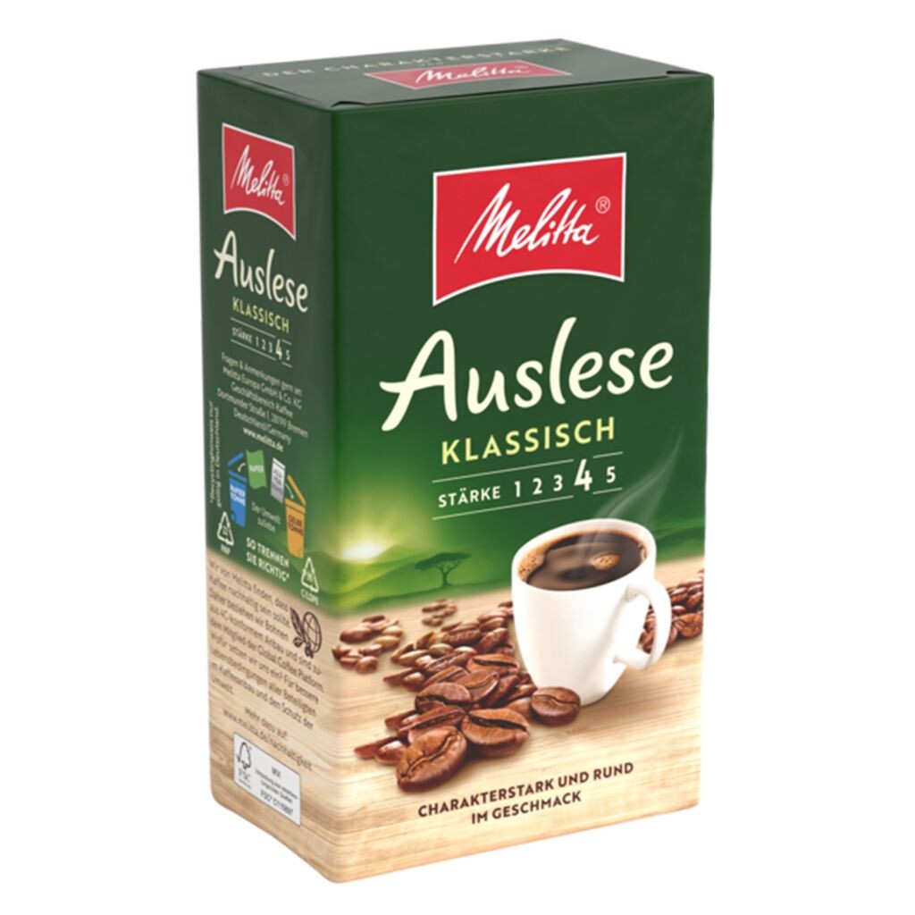 

Кофе Melitta Auslese классический молотый, с интенсивным вкусом 500г