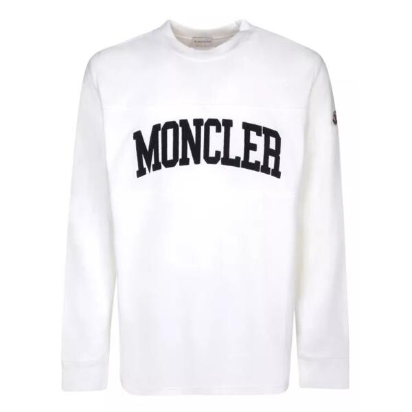 

Футболка white cotton sweatshirt Moncler, белый