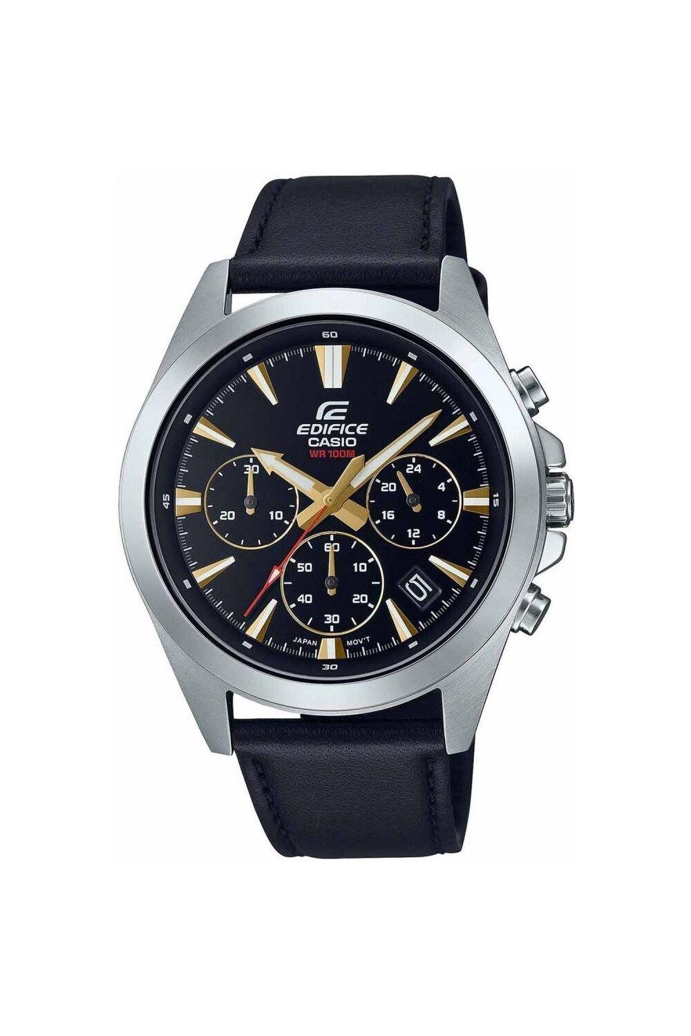

Черные часы Edifice с хронографом EFV-630L-1AVUEF Casio, черный