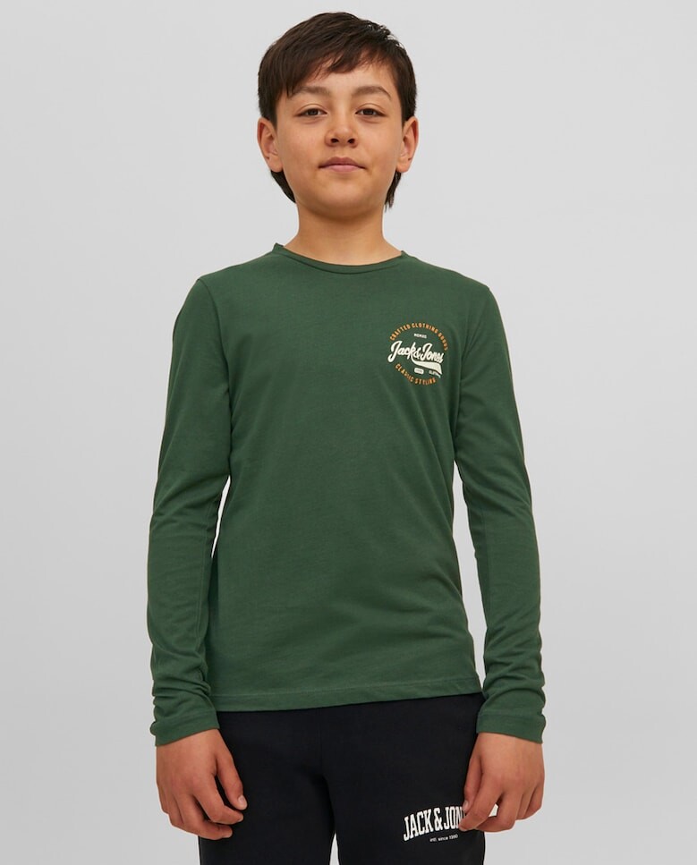 

Футболка для мальчика с длинным рукавом Jack & Jones, темно-зеленый