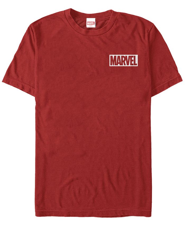 Мужская простая белая футболка с короткими рукавами и логотипом комиксов Marvel Fifth Sun, цвет Red
