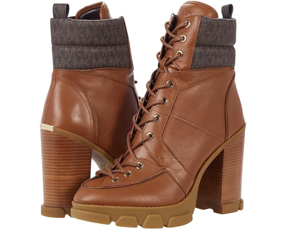 

Ботинки Michael Kors Ridley Lace-Up Bootie, цвет Luggage