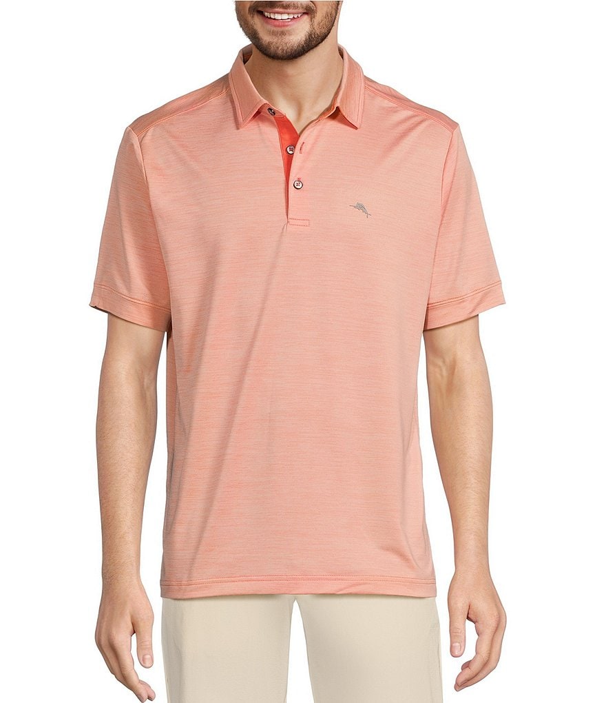 Рубашка-поло с короткими рукавами Tommy Bahama Big & Tall IslandZone San Raphael, оранжевый
