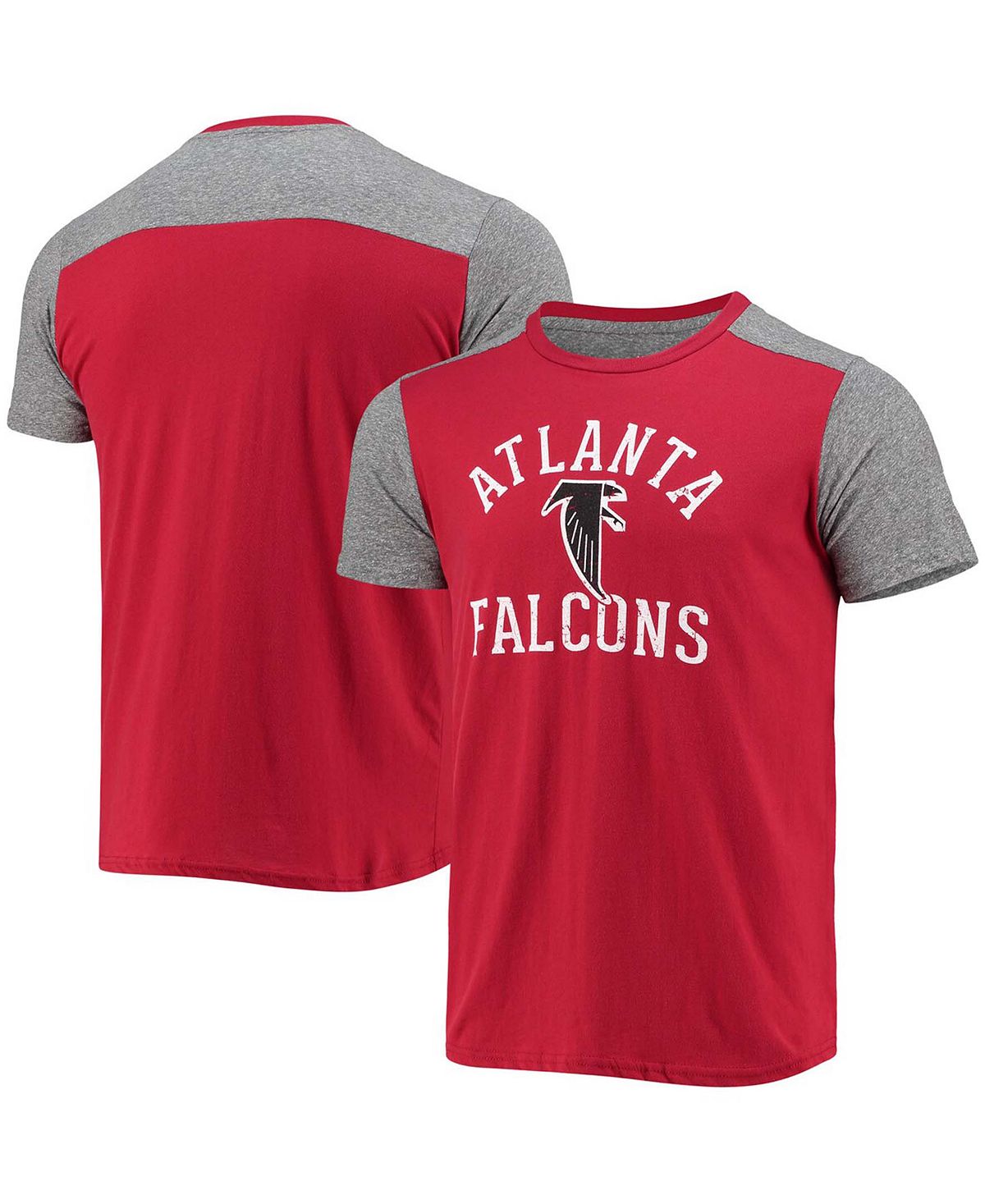 Мужская красная серо-бежевая футболка Atlanta Falcons Gridiron Classics Field Goal Slub Majestic